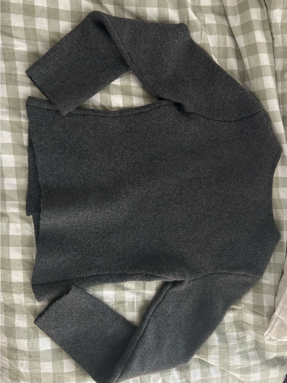 Zara Dark Charcoal Button-Front Knit Cardigan - Picture 2 of 2